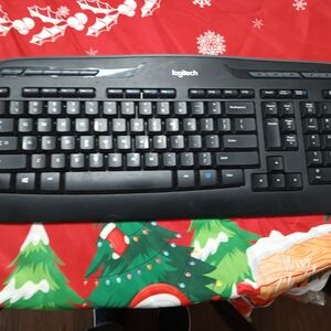 Logitech Black Wireless Keyboard with Media Controls